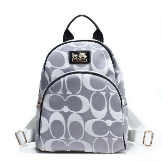 Coach Logo Monogram Small Grey Backpacks FCJ | Women